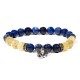 Edelsteen Armband Lapis Lazuli - Rutielkwarts Ganesha 8mm Kralen