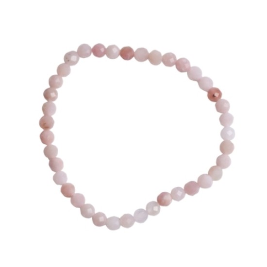 Edelsteen Armband Roze Opaal 4mm Facet