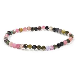 Edelsteen Armband Toermalijn Multicolour 4mm Kralen