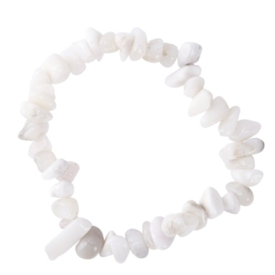 Edelsteen Armband Witte Agaat Splitter