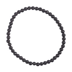 Edelsteen Armband Zwarte Obsidiaan 4mm Kralen