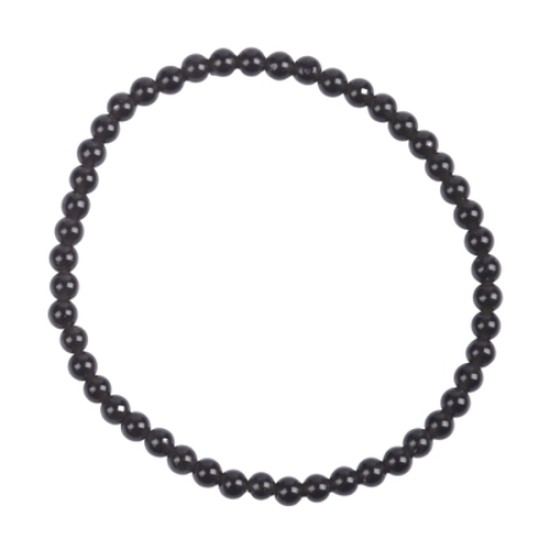 Edelsteen Armband Zwarte Obsidiaan 4mm Kralen