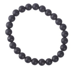 Edelsteen Armband Zwarte Obsidiaan 8mm Kralen 20cm Mat