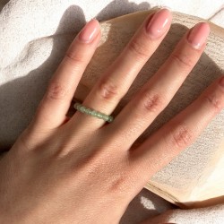 Edelsteen Ring Groene Aventurijn 3mm Kralen