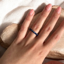 Edelsteen Ring Lapis Lazuli 3mm Kralen