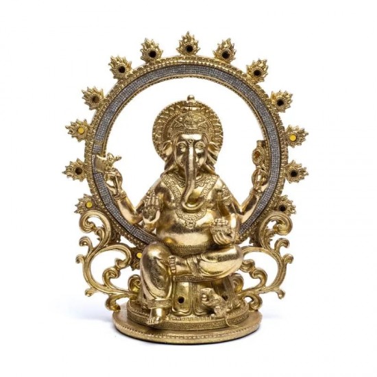 Ganesha met vlammend aureool 25.5cm