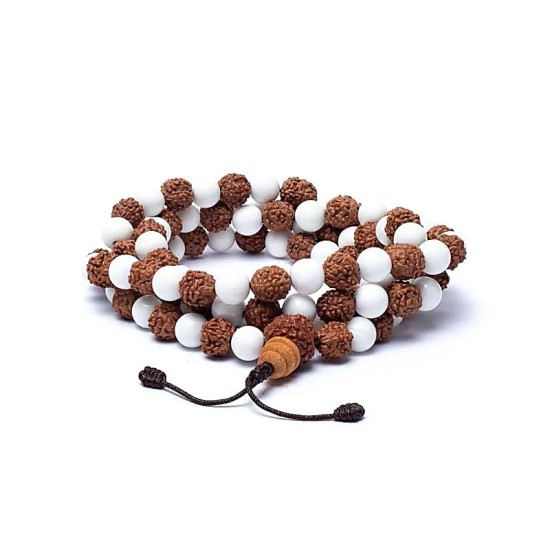 Mala Rudraksha - Schelp 108 Kralen 8mm