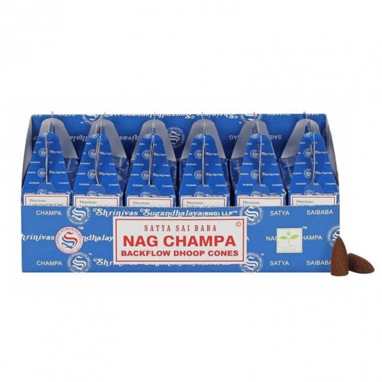 Backflow Nag Champa Wierookkegels 6 pakjes