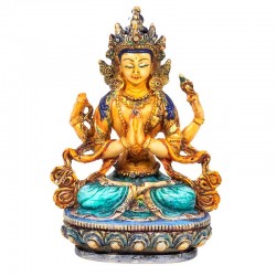 Boeddha van Compassie Chenresig Color 15cm