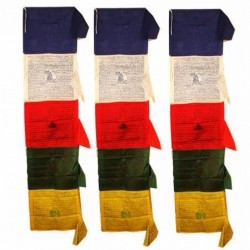 Tibetaanse Gebedsvlaggen verticaal Set 2 stuks