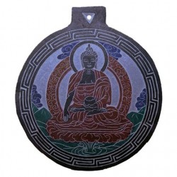 Leisteen Relief Boeddha 17.5 cm