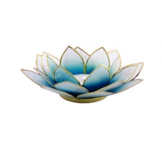 Lotus Capiz Sfeerlicht Blauw-Wit Goud