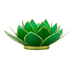 Lotus Capiz Sfeerlicht Groen 4e Chakra Goud