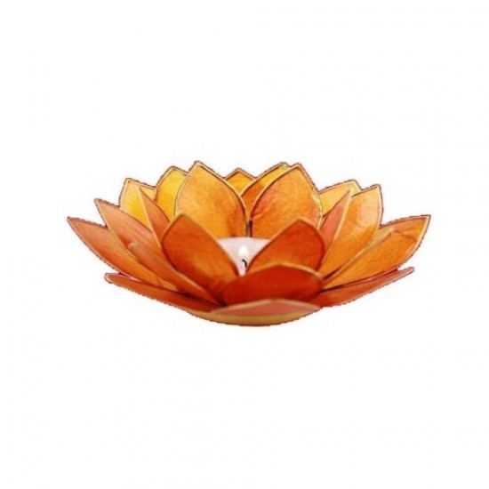 Lotus Capiz Sfeerlicht Oranje 2e Chakra Goud