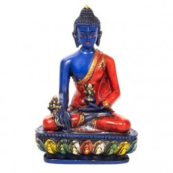 Medicijn Boeddha gekleurd 9x6x14 cm