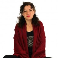 Meditatie Omslagdoek Boeddhistisch Rood 200x80cm