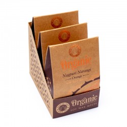 Organic Goodness Smeltkaarsjes Nagpuri Narangi Sinaasappel Set 3x 40 gram