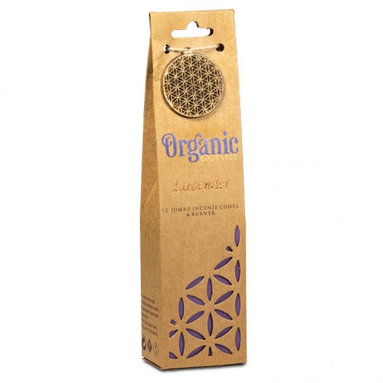 Organic Goodness Wierookkegels Lavendel Box 12 Zakjes