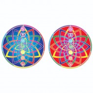 Raamsticker Cosmic Chakra Mandala 2x6cm 3 stuks