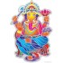 Raamsticker Dansende Ganesha 15,5cm 2 stuks
