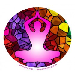 Raamsticker Self Healing Yoga 3 stuks