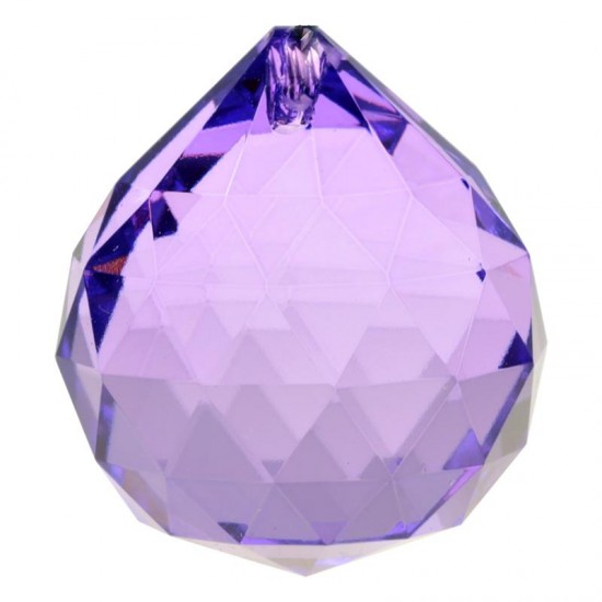 Regenboogkristal bol violet 4 cm set 3 stuks