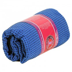Yoga Handdoek PVC Antislip Blauw 183x65cm