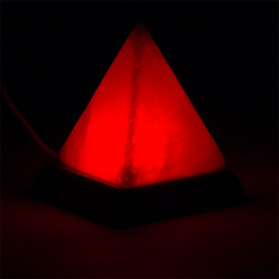 Zoutlamp Mini Piramide Wit