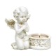 Engel Cupido Met Waxinelichthouder 10cm Set 2 stuks