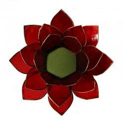 Lotus Capiz Sfeerlicht Rood 1e Chakra Goud