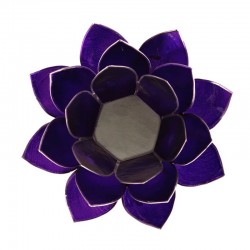 Lotus Capiz Sfeerlicht Violet 7e Chakra Zilver