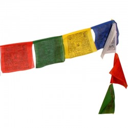 Tibetaanse Gebedsvlaggen 1,2m 5 vlaggen 12,5cm Set 10 stuks
