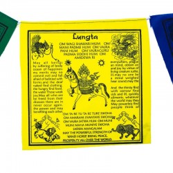 Tibetaanse gebedsvlaggen Lungta 20x20x210cm Set 2 stuks