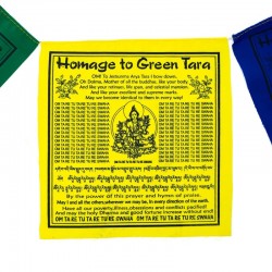 Tibetaanse gebedsvlaggen Set van vijf 20x20x210cm Set 2 stuks
