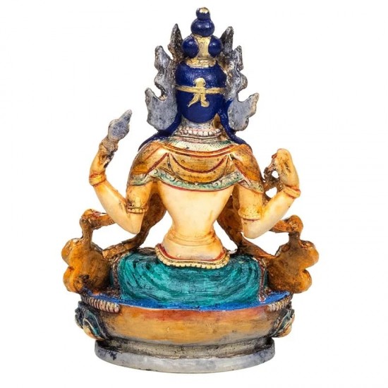 Boeddha van Compassie Chenresig Color 15cm