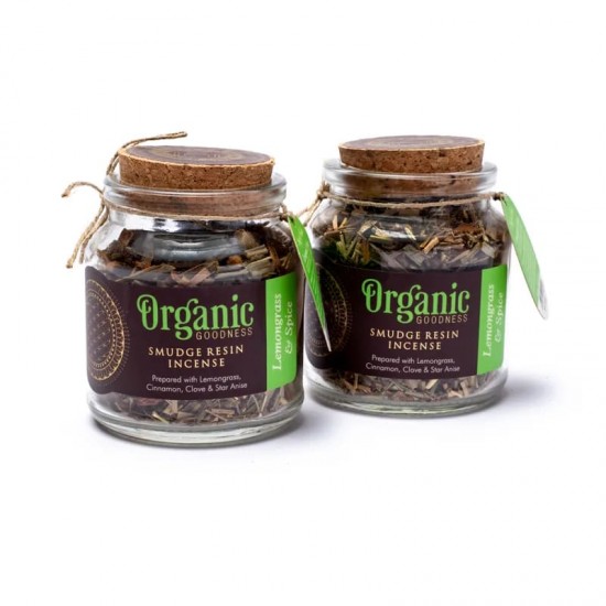 Organic Goodness Smudge Kruid Citroengras - Kruiden 2 potjes 80 gram