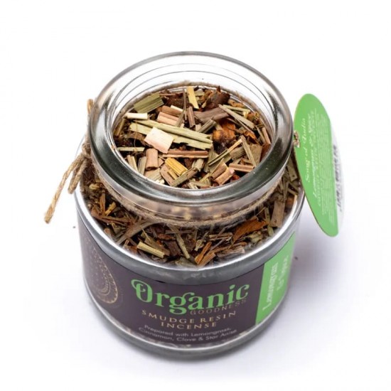 Organic Goodness Smudge Kruid Citroengras - Kruiden 2 potjes 80 gram