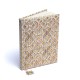 Notitieboek Fluweel Beige-Goud - Bloem Des Levens 20x15cm