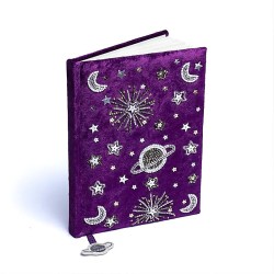 Notitieboek Fluweel Paars - Galaxy 20x15cm