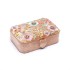 Opbergdoos Fluweel Beige - Bloemen 11x15,5x5cm