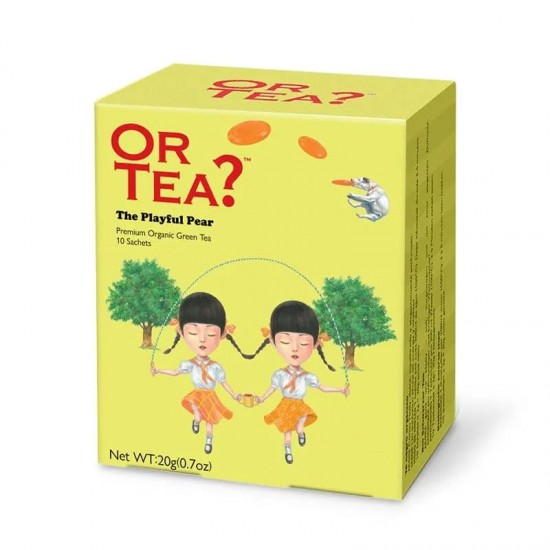 Or Tea? The Playful Pear Groene Thee 2 doosjes 10 zakjes BIO 2 gr