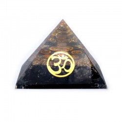 orgonite Chakra Piramide Zwarte Toermalijn met Ohm