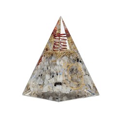 Orgonite Piramide Maansteen Maan 6x6x8cm