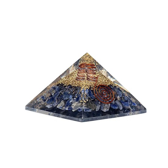 Orgonite Piramide Sodaliet Maan - Sterren 7.5x7.5x5cm