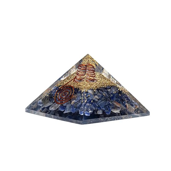 Orgonite Piramide Sodaliet Maan - Sterren 7.5x7.5x5cm