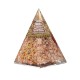 Orgonite Pyramide Zonnesteen met Zon symbool 6x6x8,5cm