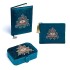 Set Notitieboek - Etui - Opbergdoos Fluweel Petrol - Tarot Oog 20x15x9cm