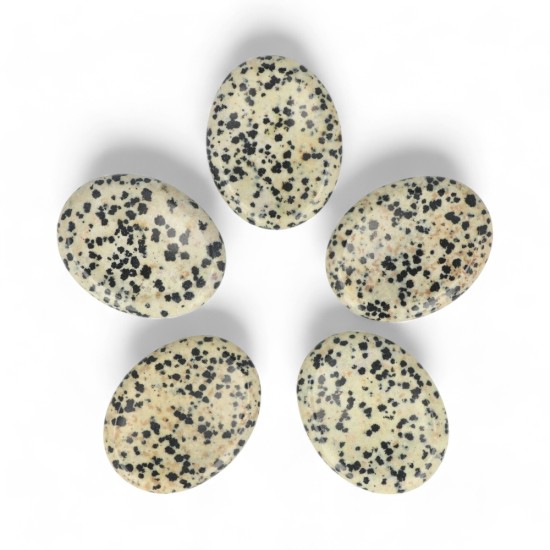 Dalmatiër Jaspis Worry Stone - Duimsteen 3,5-4,5cm