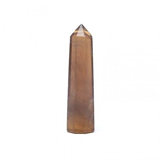 Gele Fluoriet Punt - Zeszijdige Obelisk 7,5-10 cm