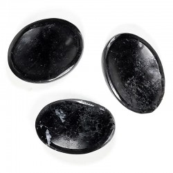 Zwarte Toermalijn Worry Stone - Duimsteen 3,5-4,5 cm
